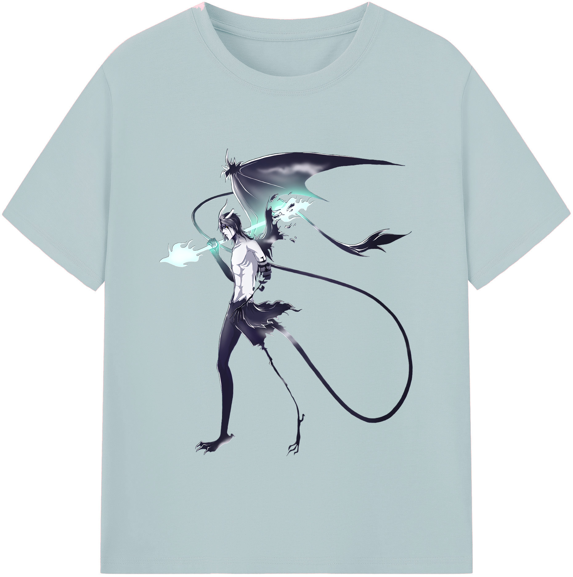 （画像用） ブリーチ ウルキオラ·シファー BLEACH Ulquiorra cifer 綿100％半袖Tシャツ（フロントプリント）